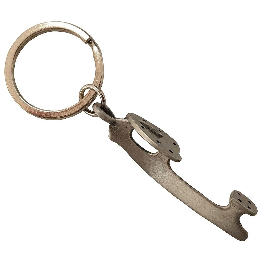 Schlüsselanhänger „Kufe“, silber