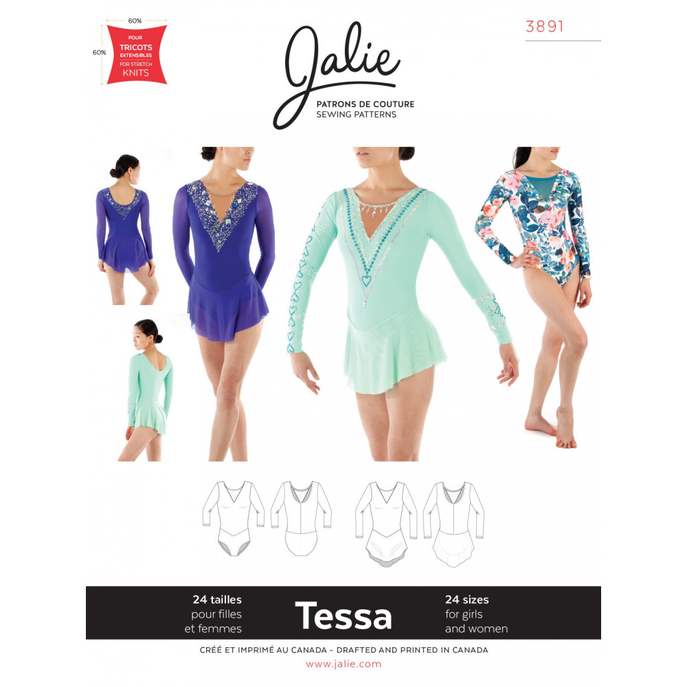 Jalie Patterns Figure Skating Dress Tessa 3891