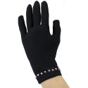 Sagester Eiskunstlauf Handschuhe mit Glitzersteinen, schwarz