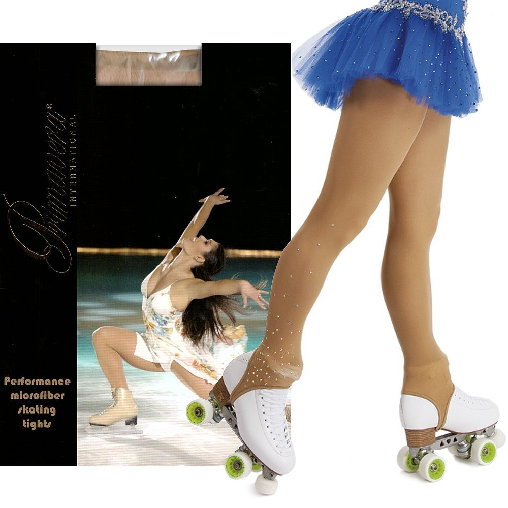 Primavera Figure Skating Tights Stirrup und Glitzersteinen