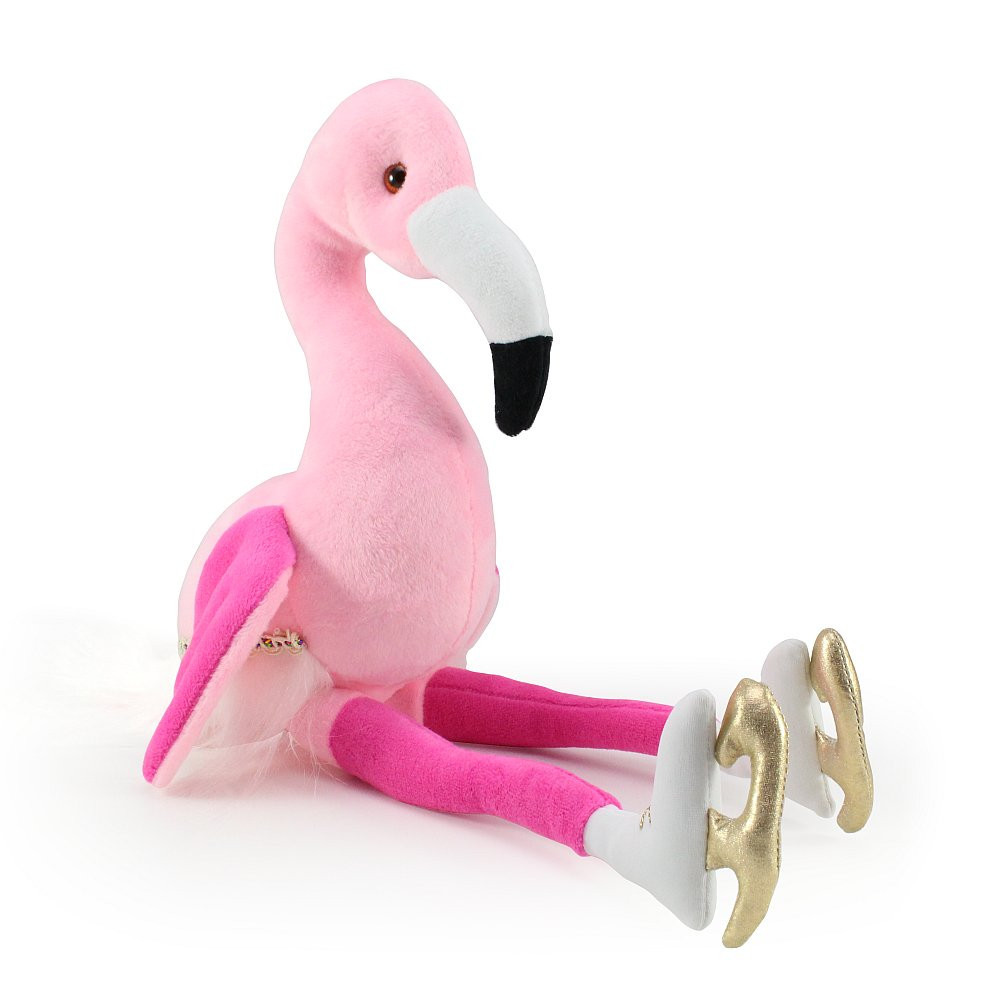 Figure Skating Stuffed Toy Flamingo