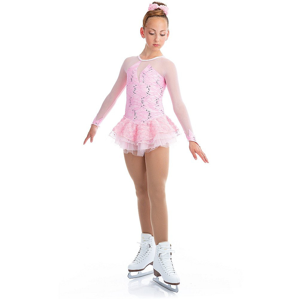 EliteXpression Figure Skating Dress „Pink Rosebud“
