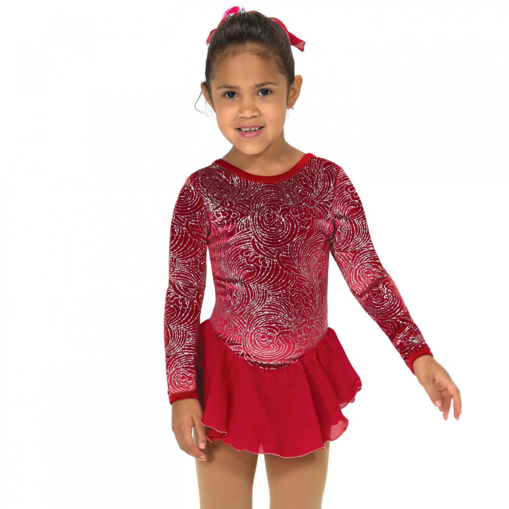Jerry's Figure Skating Dress „All A-Swirl“ Garnet Red