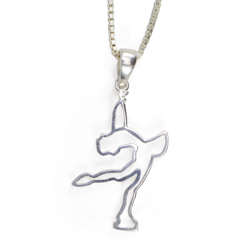 Catherine Fabre 4701 Silver Necklace with Figure Skater