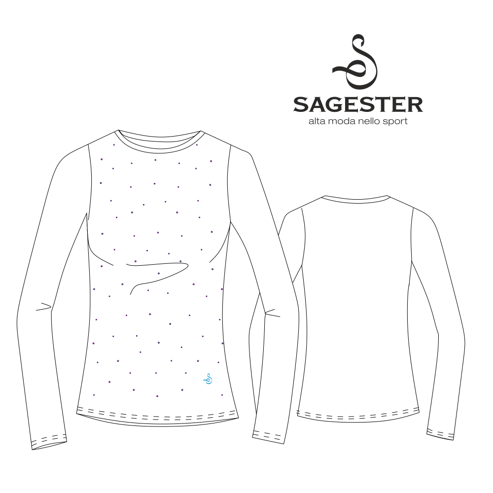 Sagester 087 Eiskunstlauf-Longshirt, türkis